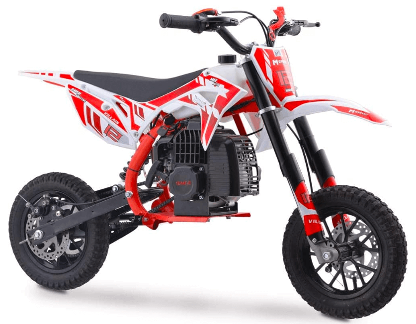 MotoTec Villain 52cc 2-Stroke Dirt Bike Red